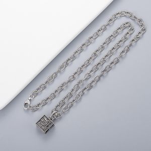 Luxury G fashion brand jewelry New Design Fashion Necklace High Quality Silver Plated Retro Pattern Chain Hip Hop Jewelry Supply