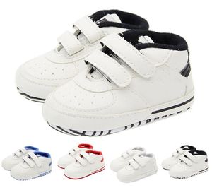 Barn pojkar första vandrare spädbarn toddler pu läder casual skor nyfödda barn sport sneakers soft sule, 0-18m