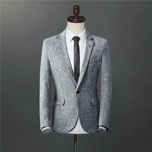 Herrenanzüge, Blazer, modisch, individuell, Blazer, Anzugjacke, lässig, Hochzeitskleid, Bräutigam, schmal, Boutique, Einzelknopf, S-4XL