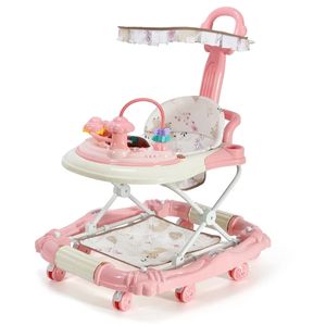 Multifunktions Antirollover Baby Walker Faltbare Rad Walker Neugeborenen Lernen Gehen Sicherheit Auto Mit Musik Für 6-18 Monate