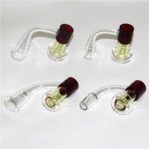 Smoking Terp Vacuum Quartz Bangers with glow in the dark pearls TerpSlurper Banger Domeless Nail For Glass Bongs 14mm