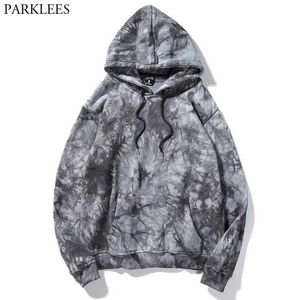 Gray Tie-dye Sweatshirt Men Women Hoodie Casual Warm Fleece Lined Sweatshirts Mens Harajuku Hip Hop Streetwear Sudadera Hombre 210522