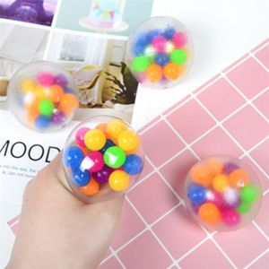 Wholesale toy 6cm resale online - 6CM Anti Stress Face Reliever Party Colorful Ball Autism Mood Squeeze Relief Funny Gadget Vent Fidget Kids Adults Decompression Toy Squash Grape a30