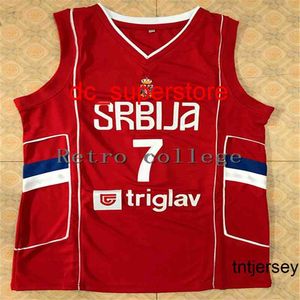 100％ステッチ＃13 Raduljica＃7 Bogdan Bogdanovicチームセルビアバスケットボールジャージカスタム任意の数字名前Jerseysメンズ女性ユースXS-6XL