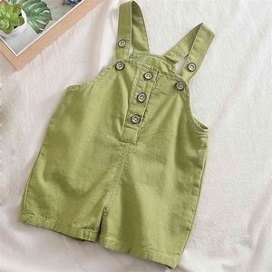 Sommer Overalls für Mädchen und Jumpsuits Kinder Kinder Kurzer Jungenkleidung 210528