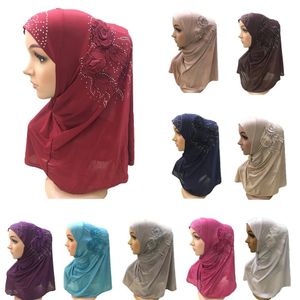 Hijab Женщины Цветочный Крышка Кружева Молитва Мусульманская Голова Обручите Шарф Один кусок Исламская Генеральная Шаль Рамадан Никабс Turban