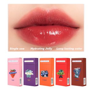 20 Stück/Box Zigaretten-Lippenstift-Wattestäbchen, langlebiger wasserdichter tragbarer Einweg-Lippenstift, roter feuchtigkeitsspendender Lippenbalsam-Lippenstift, Antihaft-Lippenstift-Tupfer-Lippenstift