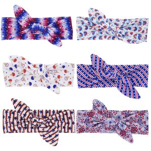 Baby Fandbands US National Day Star Star Bunny Accessori per capelli Bambini Head Wrap Girls Bambini Elastic Bow Fascia KHA116