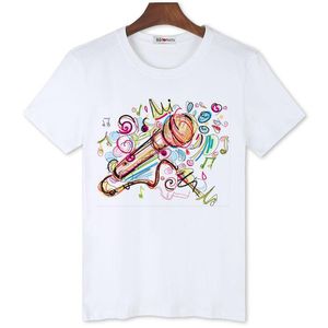 T-shirts BGTomato Graffiti Mikrofon Musik T-shirt Män Sale Fashion T Shirts för Boy Hip Hop Sommarskjorta