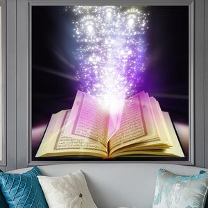 Nowoczesne Islamskie Plakaty I Wydruki Wall Art Canvas Malarstwo Islamski Arabski Koran Dekoracyjne zdjęcia do salonu Wystrój domu