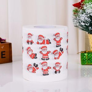 24m / Roll Święty Mikołaj Renifer Christmas Papier Toalety Christmas Dekoracje Kreatywny Drukowane Xmas Papier Serwetki JJE10186