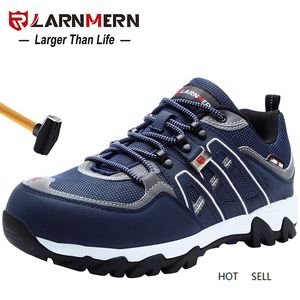 Män Steel Toe Säkerhetsskor SRC Non-slip Works Security Protection Footwear Andas Durable Vandring Sneaker