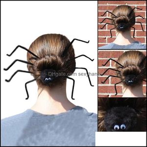 Jewelry Hair Clips Barrettes Halloween Spider Hairbands para mulheres Moda Longa perna preta Festival Festival Cosplay Aderetes Drop De Drop De