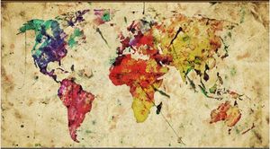 Foto personalizzata Wallpapers 3D Murales Wallpaper Modern European World Mappa del mondo verniciato a mano Paperoni da parete