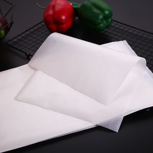 2000 pcs / lote 8 tamanho de cozimento de papel branco retangular dupla bandeja de churrasco de churrasco à prova de óleo Papéis de absorção por atacado