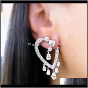 & Chandelier Jewelry Drop Delivery Godki Luxury Tassels Dangle Earrings For Women Wedding Shell Pearl Cubic Zirconia Cz Brazil Bridal Earring