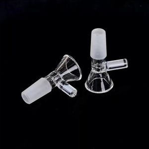 14mm 18mm Erkek Cam Kase Temizle Renk Hookahs Bong Kolu Için Sigara Aracı Slayt Kaseler Su Parçası