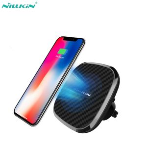 Nillkin 10w rápido carregador de carro sem fio qi montagem magnética iphone 11 xs max x xr 8 samsung nota 10 s10 s10 + s9 para xiaomi