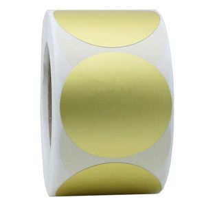 1 Inch Matte Gold Adhesive Stickers Labels Round Color Coding Dots Embossing Sticker Adhesive Label 500 Per Roll 1221413