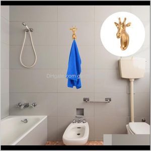 Hooks Rails 1pc Creative Giraffe Head Shaped Dekorativ Hem Hängande Hook Decor Mry01 KLH1P