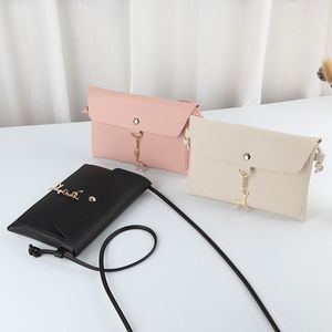 HBP Fashion women Cross Body PU Bags Double layer fawn mobile phone Single Shoulder Messengersimple versatile women's small square bag