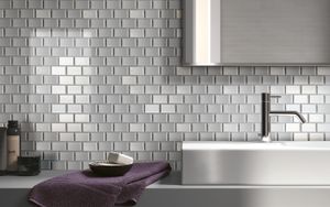 Art3d 30x30 cm Peel ve Sopa Backsplash Fayans 3D Duvar Çıkartmaları Metal Siver Mutfak Banyo için Metal Siver Kendinden Yapışkanlı Su Geçirmez, Duvar Kağıtları (10 adet)