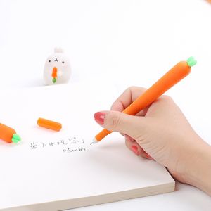 300 pcs/lot Creaive Carrot Roller Ballpoint Pen 0.5mm Orange Vegetable Shape Stationery Christmas Gift DH8575