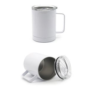 Wholesale testing equipment resale online - 12oz Sublimation White Color Coffee Mug Car Cup Coffee Tea IceWaterCup Office Double Wall Insualted Vacuum Ice Drink Tumbler With Handle