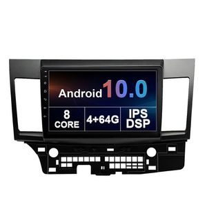 Carro DVD Player para Mitsubishi Lancer 2007-2015 com Sistema de Navegação GPS WiFi 4G Android 10 polegadas Tela de toque