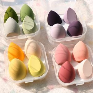 Kutu Fondöten Pudra Allık ile Makyaj Güzellik Blender için Sünger Makyaj Aracı Kiti Yumurta Süngerleri Kozmetik Puf Tutucu