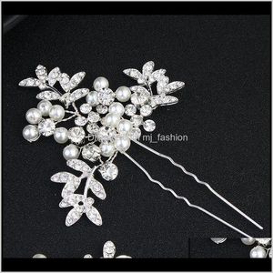 Jewelrywomen Pearls Ivory White Hairpins Fashion Sticks Fields And Gardens Style Wedding Hair Jewelry Aessories 1912 Drop Delivery 2021 Lfaqs