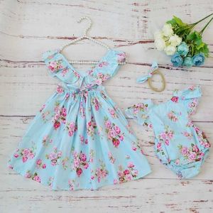 Abiti per bambini in cotone per neonate Summer Vintage Flutter senza maniche 4t Bambini Pageant Easter Princess Dress Vestido Infantil Q0716