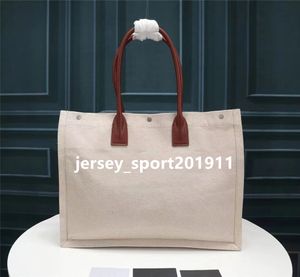 2021 bolsas femininas Rive Gauche Tote Bag bolsa de compras bolsa de alta qualidade moda linho grandes bolsas de praia bolsa de viagem de designer de luxo 59929