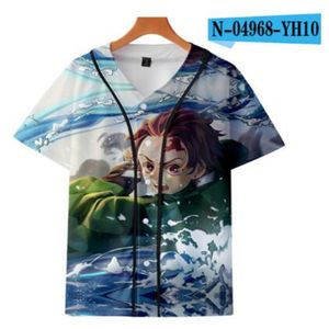 Maglietta estiva da uomo economica Maglia da baseball Anime Maglietta traspirante stampata in 3D Abbigliamento Hip Hop All'ingrosso 082