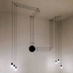 Nordic Modern Simple Design DIY Long Cable Pendant Suspension Lamps Dining room Living room bedroom Restaurant Wall Hang Lamp