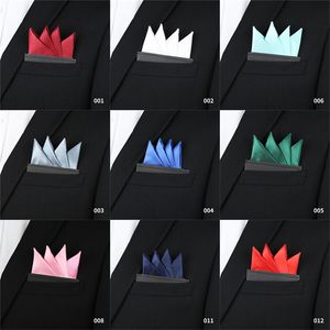 Party Supplies Mäns Plug-In Pocket Kerchief Business Accessoarer Suit Wedding Groom Solid Color Handduk Handkerchief Brösthanddukar P9