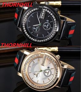 Relógios masculinos de moda de alta qualidade, 45 mm, bisel, diamantes, safira, data, relógio feminino, couro, pulseira de aço inoxidável, relógio de pulso casual