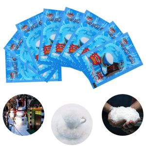 Novidade Jogos Mágica Artificial Neve Instantâneo Snow Absorvante Absorvente Snowflack Decoração de Natal Casamento Ornamento Xmas Criativo