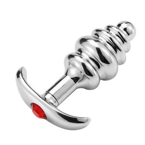 Sex Thread Anal Plug Out Produtos Masturbação Expansão Prazer Estimulação Adulto Brinquedos Metal Vestibular Vestibular SPKTO