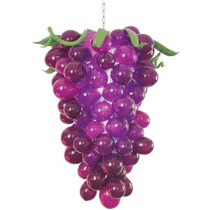 Purple Bubbles LED Grape Pendant Hanging Lamp Creative Blown Glass Chandelier Light Living Room Drop Lights 12 by 20 Inches