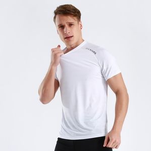 Abbigliamento T-shirt T-shirt Estate Uomo Sport Fitness Corsa Yoga Manica corta Nero bianco blu scuro grigio