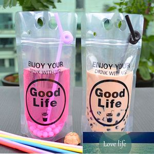 50pcs 450ml~500ml Good Life High Clear Summer Portable Beverage Bag Cold Beer Milk Bar Fruit Juice Coffee Drinking Bags Factory price expert design Quality