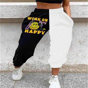 Produto Cool Girl Streetwear Imprimir Mulheres Calças Activewear Calças Clássicas Drape Jogger Legging Sweatpants Atacado 210525