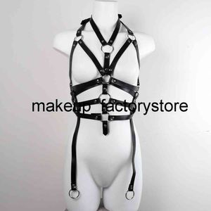 Massage Sex Harness For Women Lingerie Body Women BDSM Lingerie Sexy Suspender Bra Cage Waist Bondage PU Leather Gothic Belts Suspenders