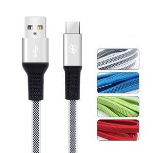 1M/3FT Flat Noodle Micro Type c USB Cables V8 2A fast Charging cable for samsung s6 s7 edge s8 note 8 android phone