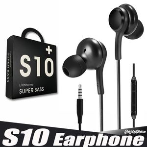 Alta Qualidade OEM Earbuds S10 Fones de Ouvido Bass Headsets Estéreo Auscultadores Som Estéreo com Controle de Volume para S8 S9 S6 Fone de Ouvido