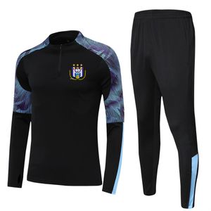 Royal Sporting Club Anderlecht Kids Size 4Xs till 2XL Leisure Tracksuits Set Män utomhussportdräkter hemsatser Jackor Pant Sportkläder kostym