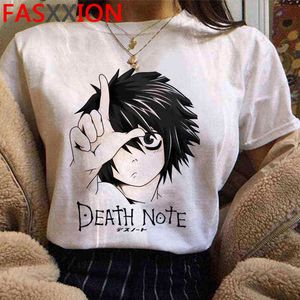 Death Note Shinigami Ryuk T-shirt Women Japanese Anime Light Yagami L T-shirt Harajuku Streetwear Tshirt Graphic Top Tees Female G220228