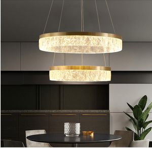 Moderne einfache Anhänger Licht Luxus Runde Innen Lampe Goldene Hängende Licht Für Wohnzimmer Restaurant Schlafzimmer Küche Villa