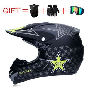 3 Gifts Racing Off-road rcycle DOT cross Dirt Bike Full Face Helmet Vintage Casco Motocross